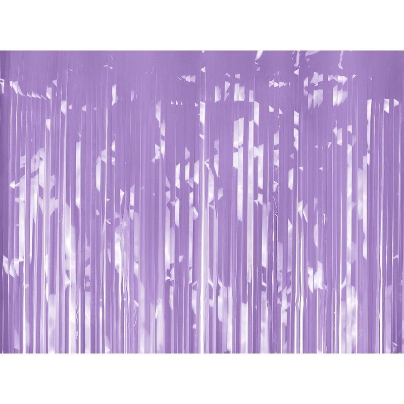Folinė kutų užuolaida dekoracijoms violetinė 100x200cm 1