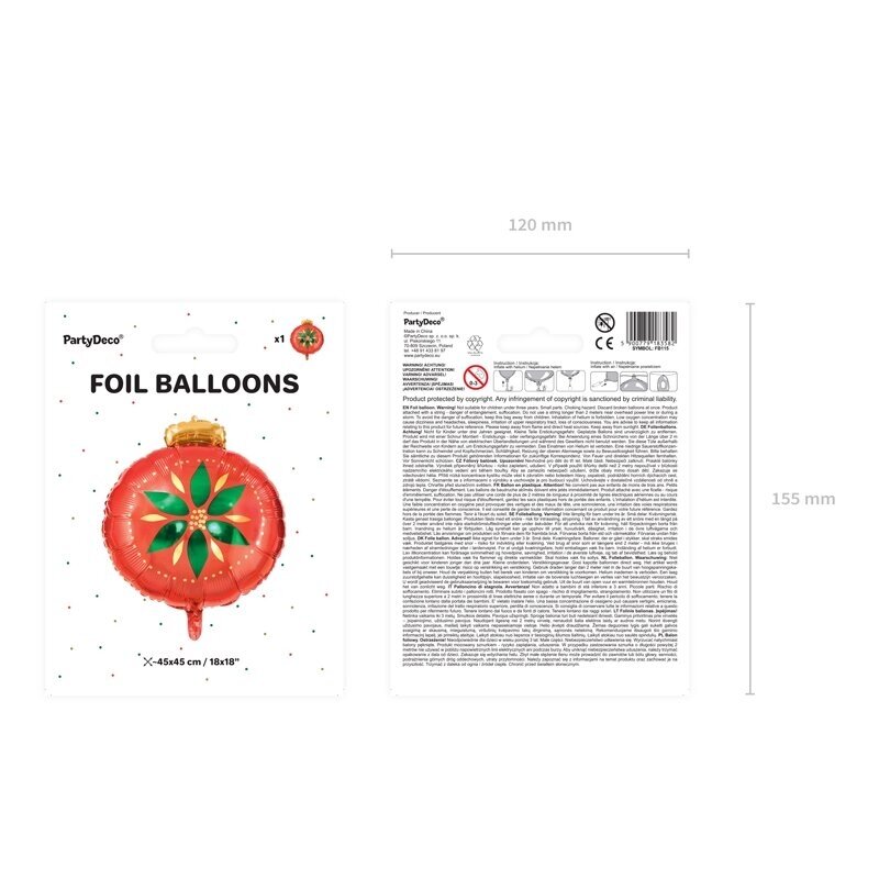 Folinis balionas Kalėdinis žaisliukas 2 Folinis balionas Kalėdinis žaisliukas 2
