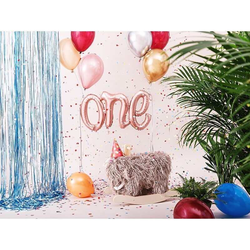 Folinis balionas "One" rožinio aukso 1 Folinis balionas "One" rožinio aukso 1