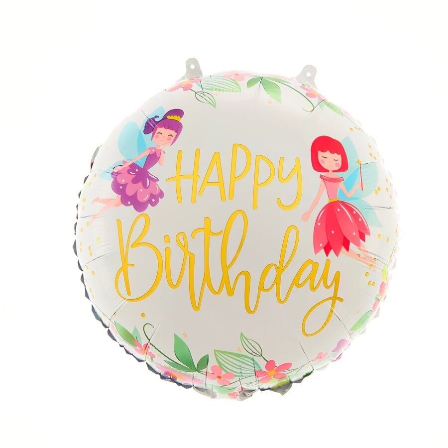 Folinis balionas Happy birthday Fėjos 45 cm Folinis balionas Happy birthday Fėjos 45 cm