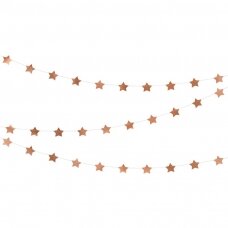 Girlianda Rožinio aukso žvaigždės 3,6m