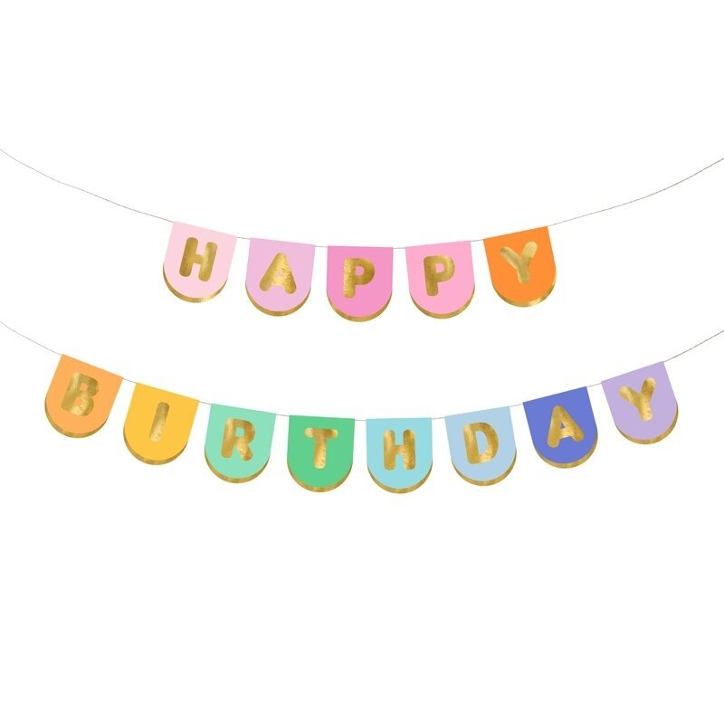 Girlianda marga Happy Birthday, 163x12 cm Girlianda marga Happy Birthday, 163x12 cm