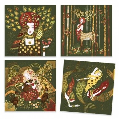 Įkvėpta menininko - Nutrinamos kortelės - Auksinė deivė