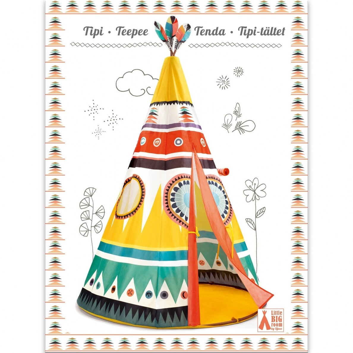 Indėniška palapinė Djeco Tipis DD04491 6
