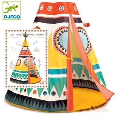 Indėniška palapinė Djeco Tipis DD04491 1 Indėniška palapinė Djeco Tipis DD04491 1