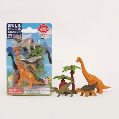 IWAKO trintukų rinkinys „Dinosaur 2“ IWAKO trintukų rinkinys „Dinosaur 2“