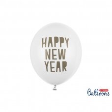 Balti balionai Happy New Year, 6 vnt