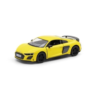 KiNSMART automobilis, 2020 Audi R8 Coupé, geltonas KiNSMART automobilis, 2020 Audi R8 Coupé, geltonas