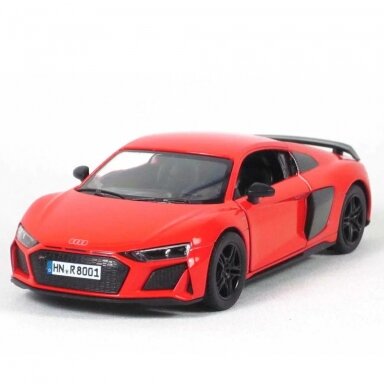 KiNSMART automobilis, 2020 Audi R8 Coupé, raudonas KiNSMART automobilis, 2020 Audi R8 Coupé, raudonas