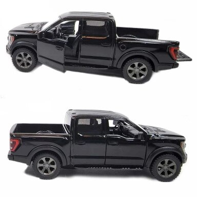 KiNSMART automobilis, 2022 Ford F-150 Raptor, juodas