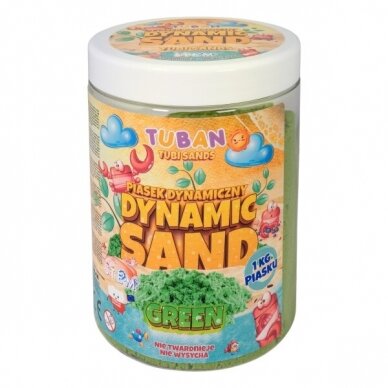 Kinetinis smėlis - Žalias- 1 kg Kinetinis smėlis - Žalias- 1 kg