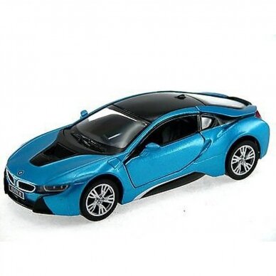 KiNSMART automobilis, BMW i8, mėlynas KiNSMART automobilis, BMW i8, mėlynas
