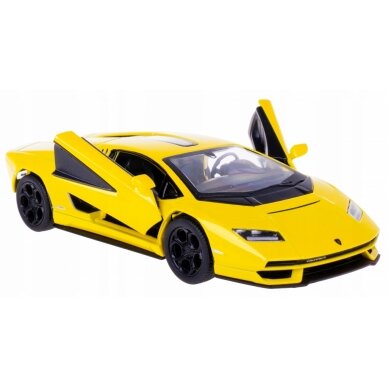 KiNSMART automobilis, Lamborghini Countach LPI 800-4, geltonas KiNSMART automobilis, Lamborghini Countach LPI 800-4, geltonas