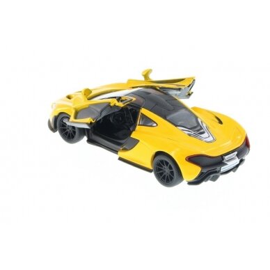 KiNSMART automobilis, McLaren P1, geltonas 1 KiNSMART automobilis, McLaren P1, geltonas 1