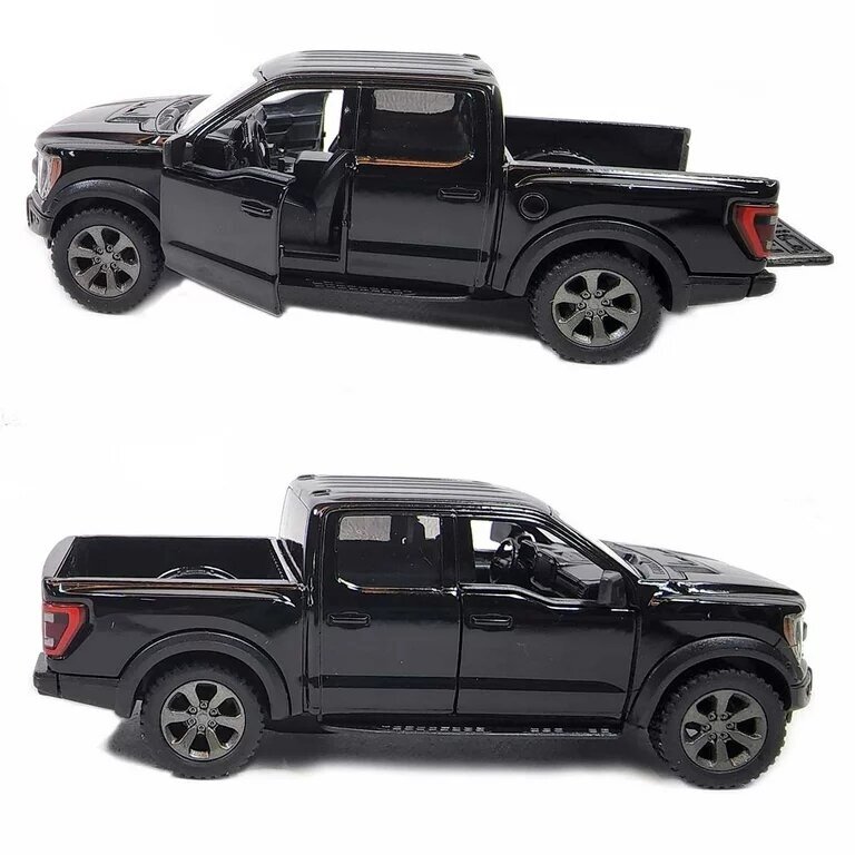 KiNSMART automobilis, 2022 Ford F-150 Raptor, juodas 1
