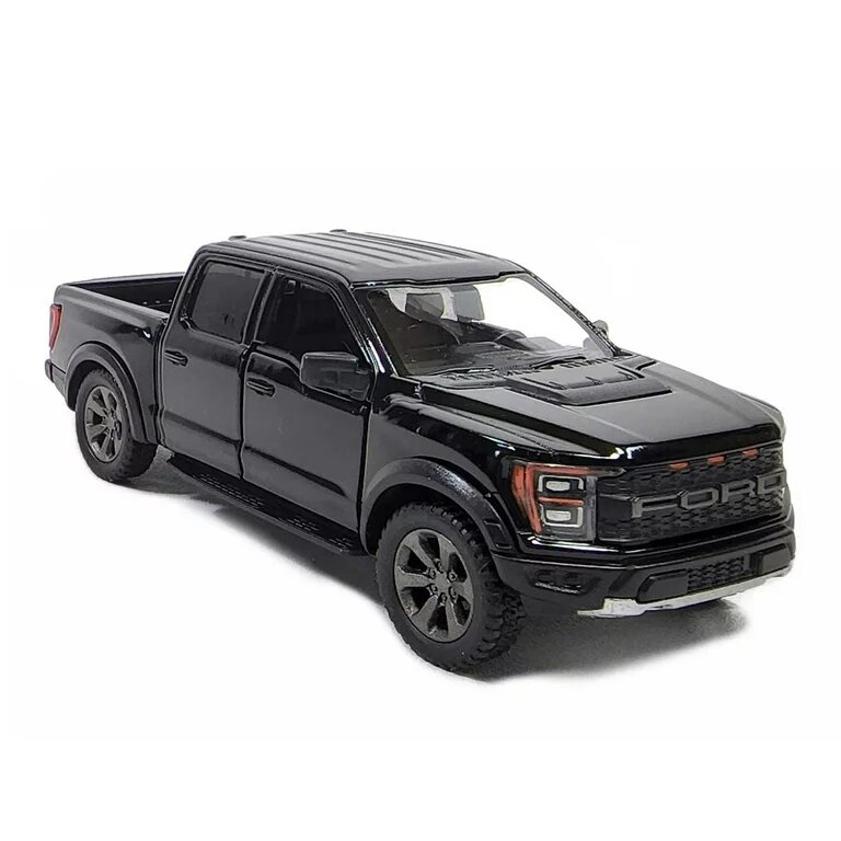 KiNSMART automobilis, 2022 Ford F-150 Raptor, juodas KiNSMART automobilis, 2022 Ford F-150 Raptor, juodas