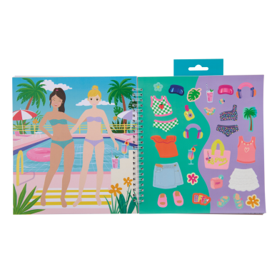 Knygelė su 100 lipdukų Dress up, prie baseino Knygelė su 100 lipdukų Dress up, prie baseino