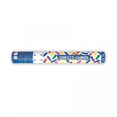 Konfeti patranka „Spalvotos juostelės“ 40cm Konfeti patranka „Spalvotos juostelės“ 40cm