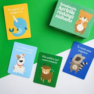Komplimentų kortelių rinkinys vaikams Komplimentų kortelių rinkinys vaikams