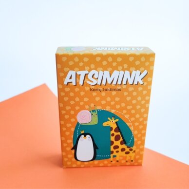 Kortų žaidimas "Atsimink" 6