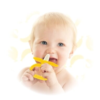Kramtukas EDISONmama „Bananas – žiedas“, nuo 3 mėn.