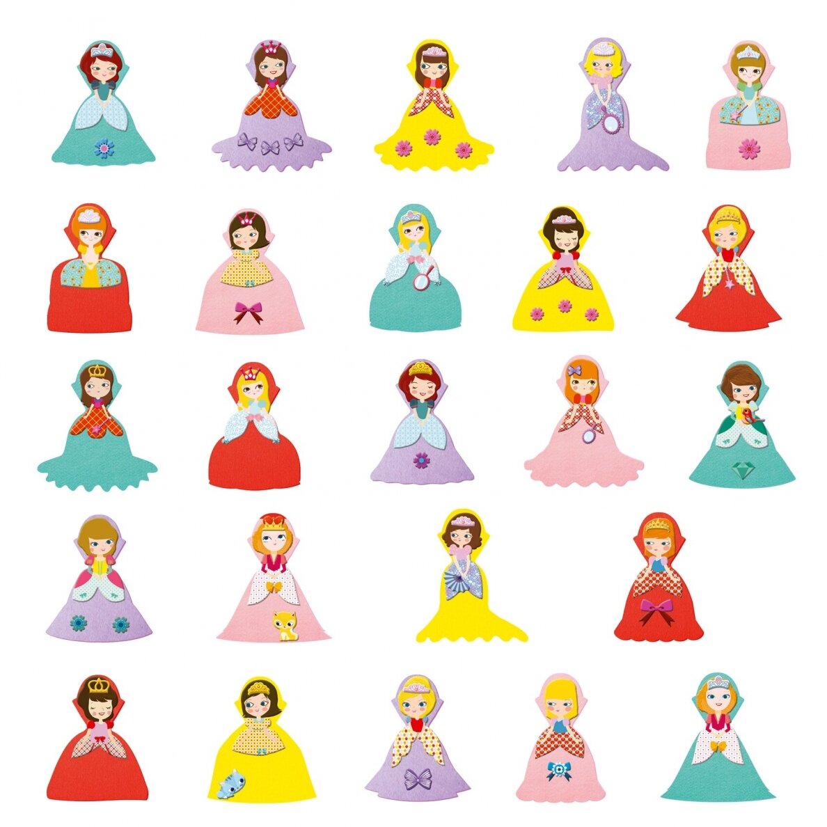 Kūrybinis lipdukų rinkinys "Man patinka princesės" 1 Kūrybinis lipdukų rinkinys "Man patinka princesės" 1