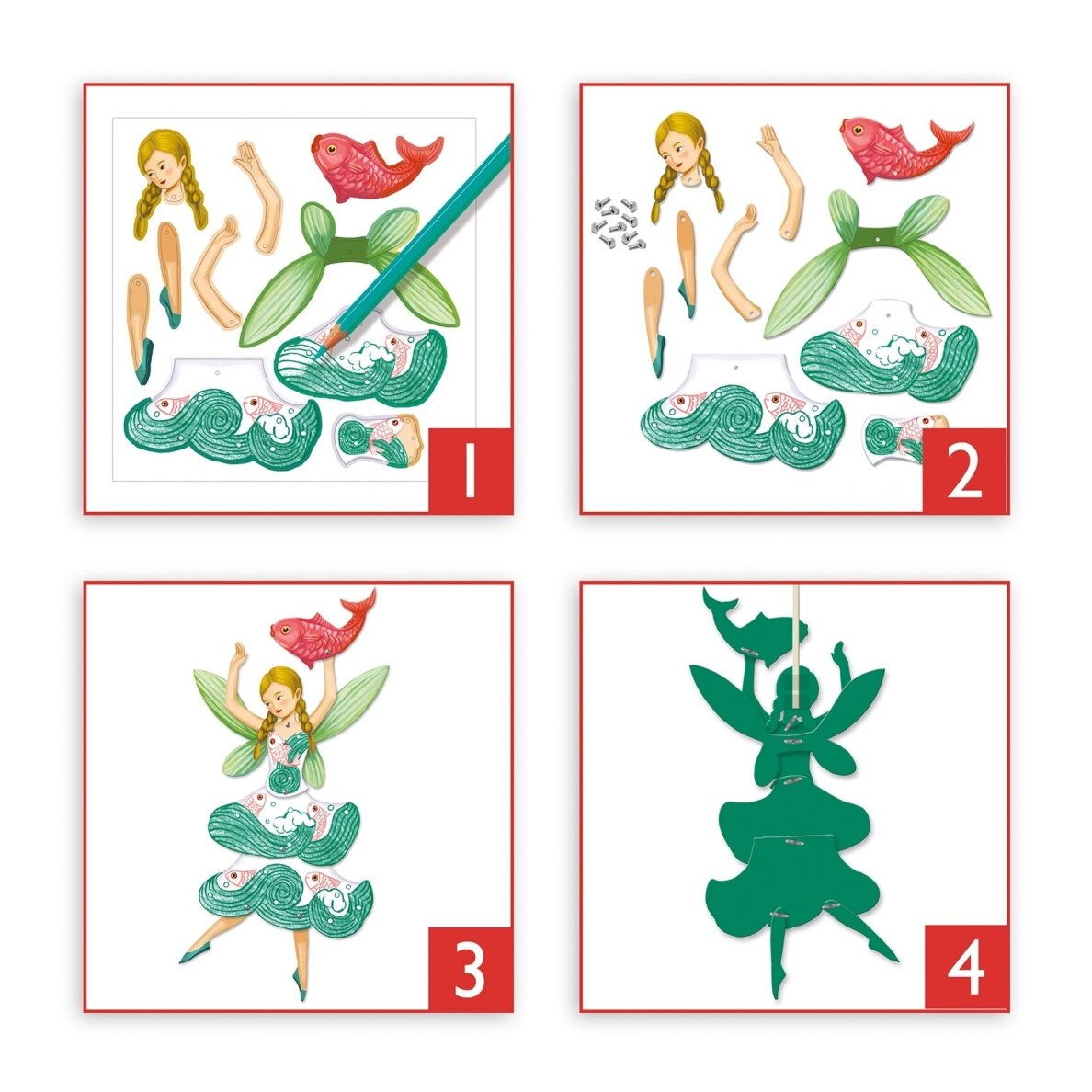 Kūrybinis rinkinys judančios lėlės - Fėjos (6 vnt.) 2 Kūrybinis rinkinys judančios lėlės - Fėjos (6 vnt.) 2