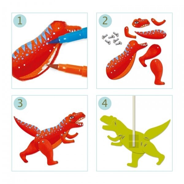Kūrybinis rinkinys judančios lėlės - Dinozaurai (6 vnt.) 2 Kūrybinis rinkinys judančios lėlės - Dinozaurai (6 vnt.) 2
