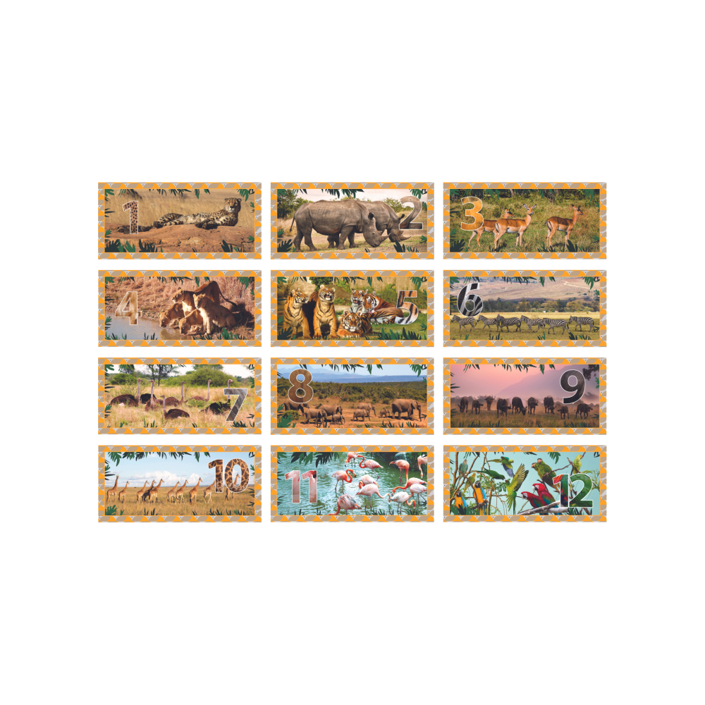 Lavinanti dėlionė NUMBERS - ANIMALS, 3-6 metų vaikams 1 Lavinanti dėlionė NUMBERS - ANIMALS, 3-6 metų vaikams 1