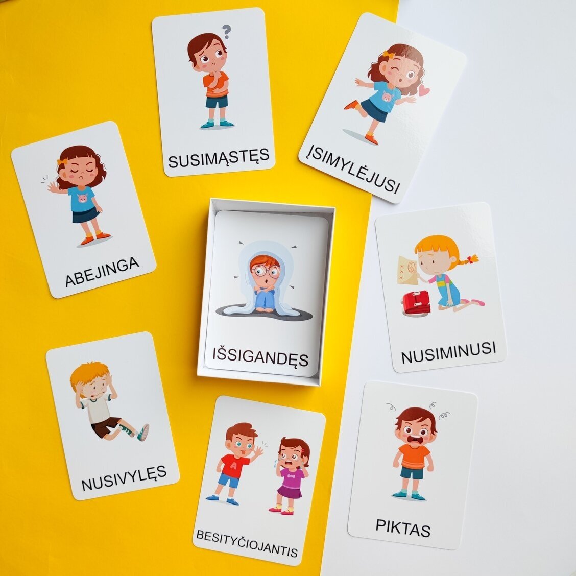 Lavinamųjų kortelių rinkinys „Emocijos“ 5 Lavinamųjų kortelių rinkinys „Emocijos“ 5
