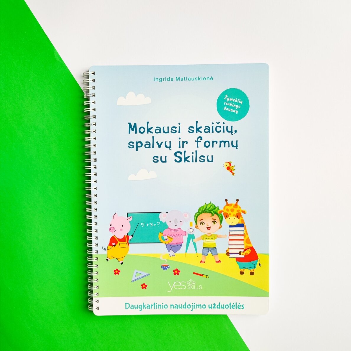 Lavinamoji knyga "Mokausi skaičių, spalvų ir formų su Skilsu"