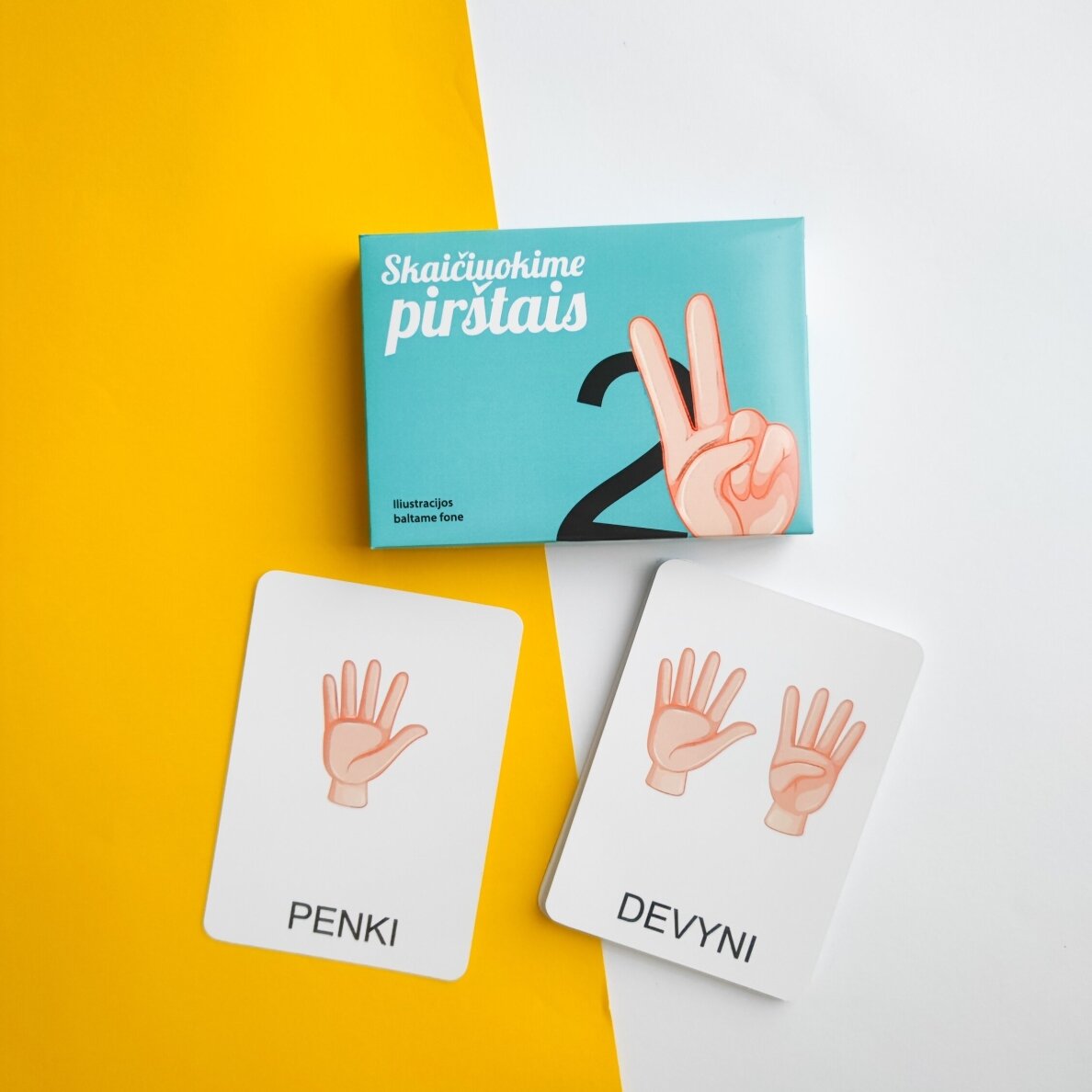 Lavinamųjų kortelių rinkinys „Skaičiuokime pirštais“ 4 Lavinamųjų kortelių rinkinys „Skaičiuokime pirštais“ 4