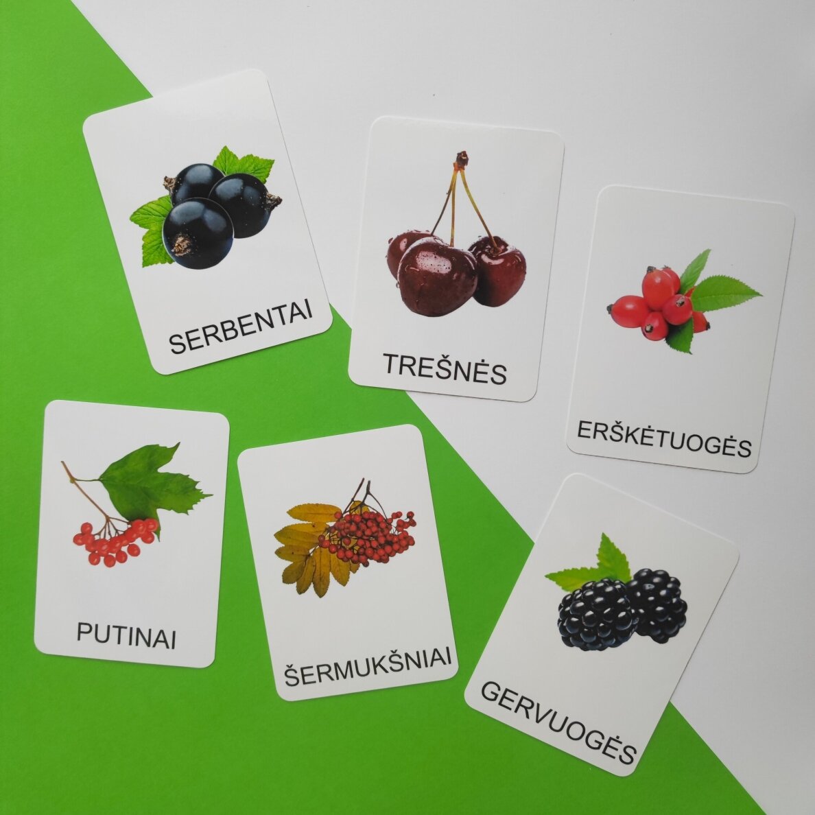 Lavinamųjų kortelių rinkinys „Uogos“ 3 Lavinamųjų kortelių rinkinys „Uogos“ 3