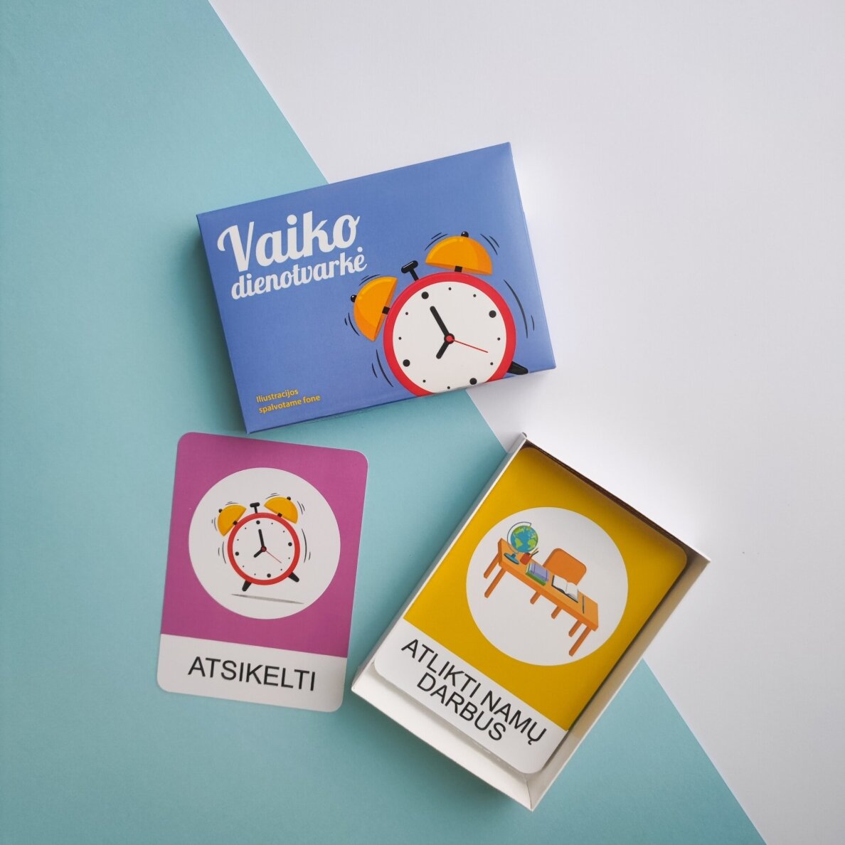 Lavinamųjų kortelių rinkinys „Vaiko dienotvarkė“ 3 Lavinamųjų kortelių rinkinys „Vaiko dienotvarkė“ 3
