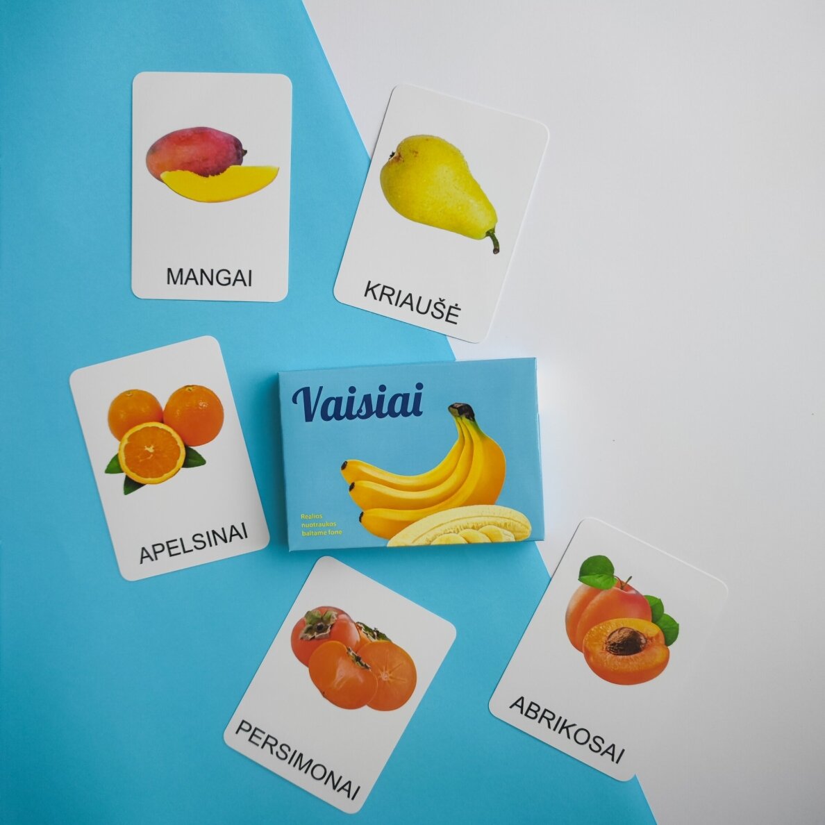 Lavinamųjų kortelių rinkinys „Vaisiai“ Lavinamųjų kortelių rinkinys „Vaisiai“