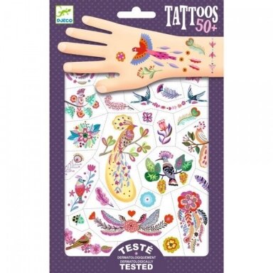 Laikinosios tatuiruotės vaikams "Paukščiai" Laikinosios tatuiruotės vaikams "Paukščiai"