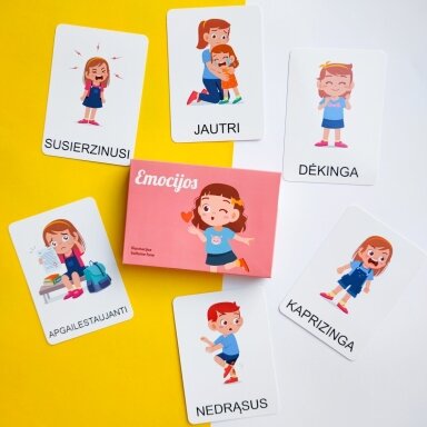 Lavinamųjų kortelių rinkinys „Emocijos“ Lavinamųjų kortelių rinkinys „Emocijos“