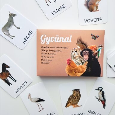 Lavinamųjų kortelių rinkinys "Gyvūnai" Lavinamųjų kortelių rinkinys "Gyvūnai"
