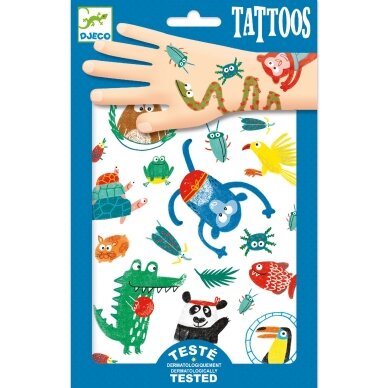 Laikinosios tatuiruotės vaikams "Gyvūnai"
