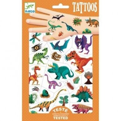 Laikinosios tatuiruotės vaikams "Dinozaurai"