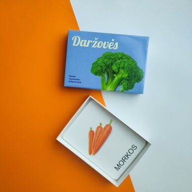 Lavinamųjų kortelių rinkinys „Daržovės“ 1 Lavinamųjų kortelių rinkinys „Daržovės“ 1