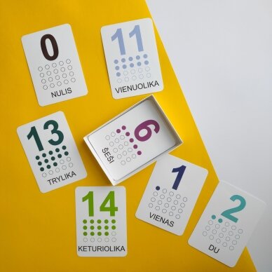 Lavinamųjų kortelių rinkinys „Skaičiai iki 20“ 6