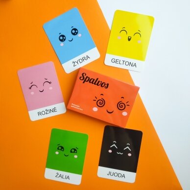 Lavinamųjų kortelių rinkinys „Spalvos“ Lavinamųjų kortelių rinkinys „Spalvos“