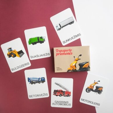 Lavinamųjų kortelių rinkinys „Transporto priemonės“ 5 Lavinamųjų kortelių rinkinys „Transporto priemonės“ 5