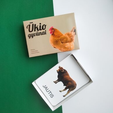Lavinamųjų kortelių rinkinys „Ūkio gyvūnai“ 4 Lavinamųjų kortelių rinkinys „Ūkio gyvūnai“ 4