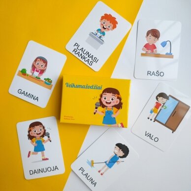 Lavinamųjų kortelių rinkinys „Veiksmažodžiai“ 1 Lavinamųjų kortelių rinkinys „Veiksmažodžiai“ 1