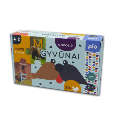 Lavinanti dėlionė ABĖCĖLĖ gyvūnai, 2+ Lavinanti dėlionė ABĖCĖLĖ gyvūnai, 2+