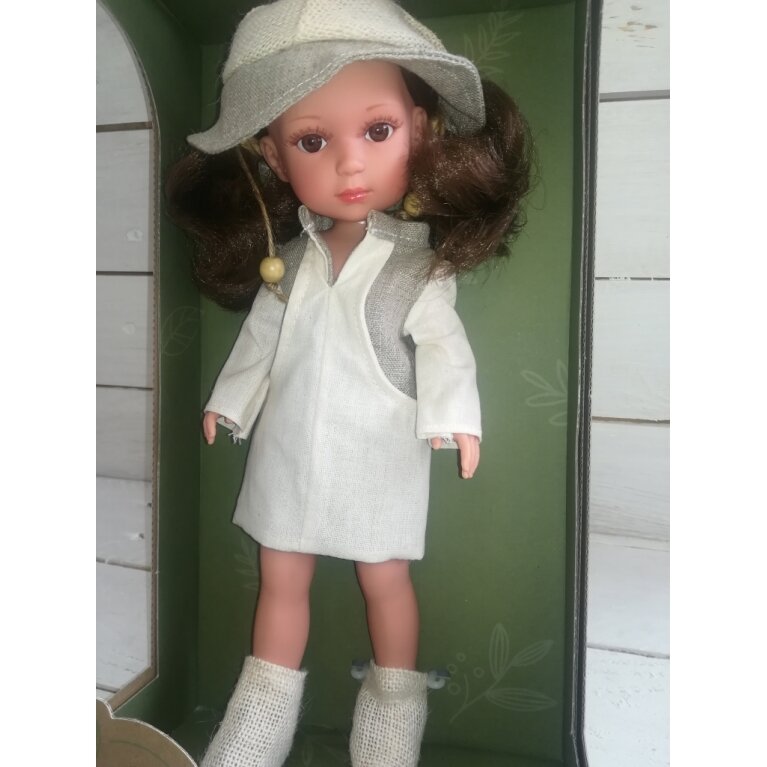 Lėlytė Carole su lininiais rūbeliais, 36 cm 3