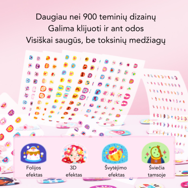 Lipdukai nagams Princesė 300+vnt Lipdukai nagams Princesė 300+vnt