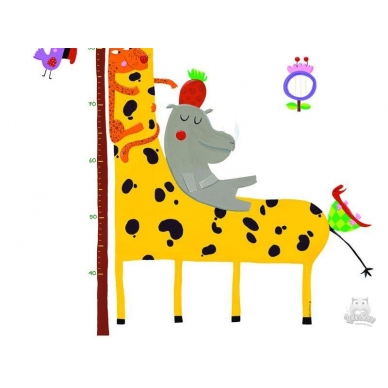 Lipdukas ūgio matuoklis „Žirafa ir draugai“
